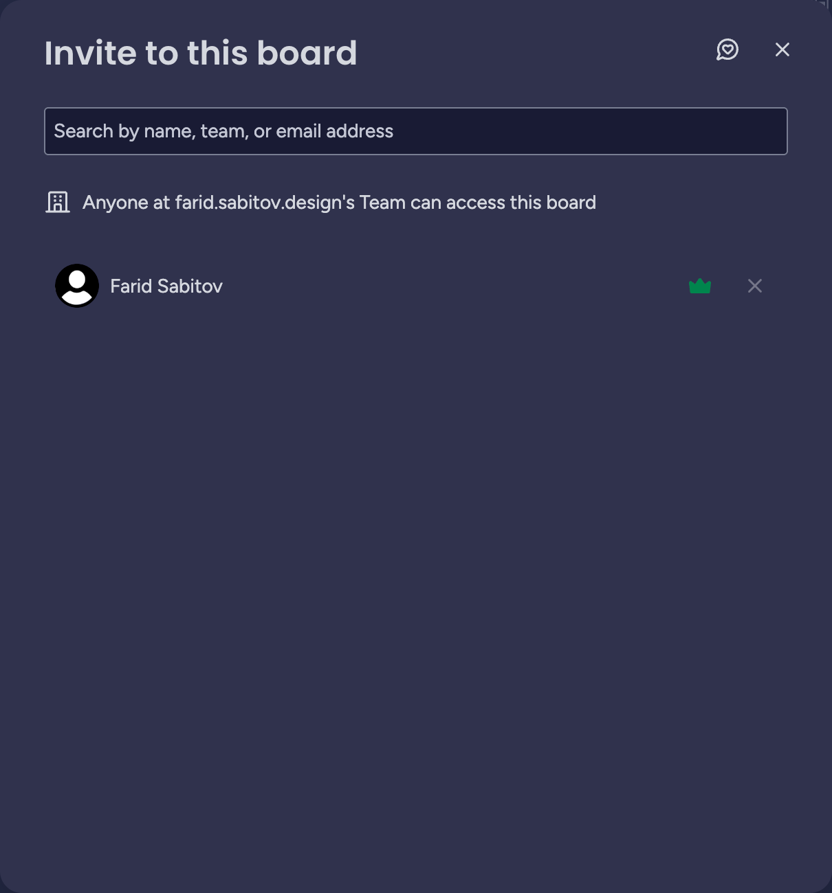 Invite to this board
