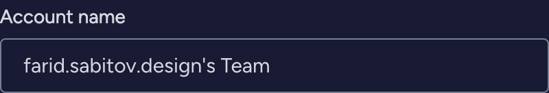 Account Name Text Field