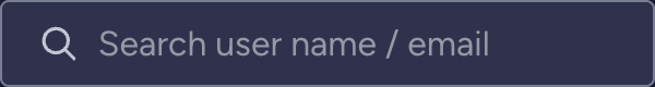 Search User Name / Email