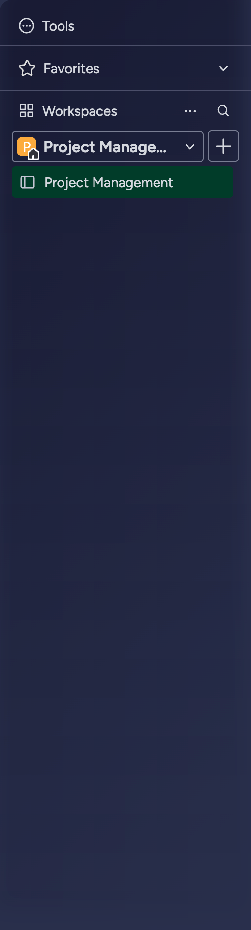 Monday Dev Left Pane Menu