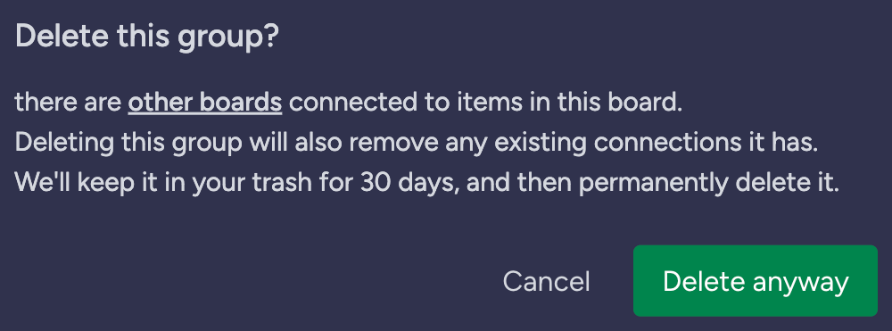 Delete Confirmation