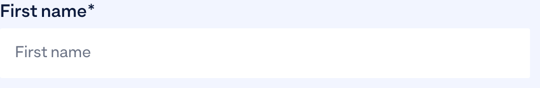 Marketing First Name Input