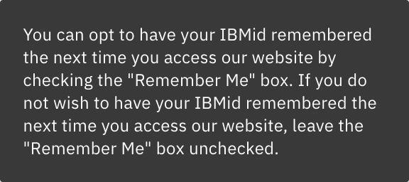 Remember Me Info Tooltip