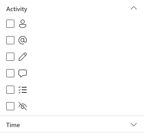 Dropdown options