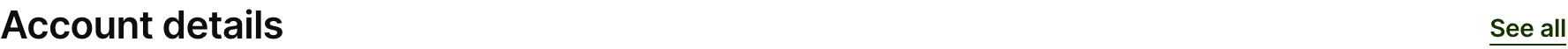 Account Details Section Header