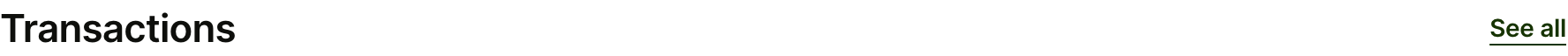 Transactions Section Header