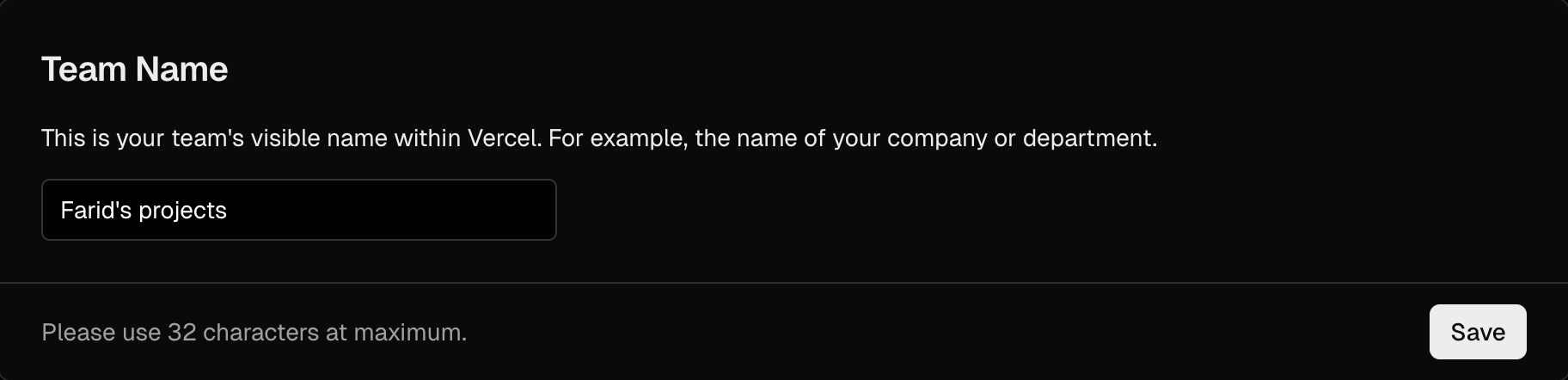 Settings Card with Content