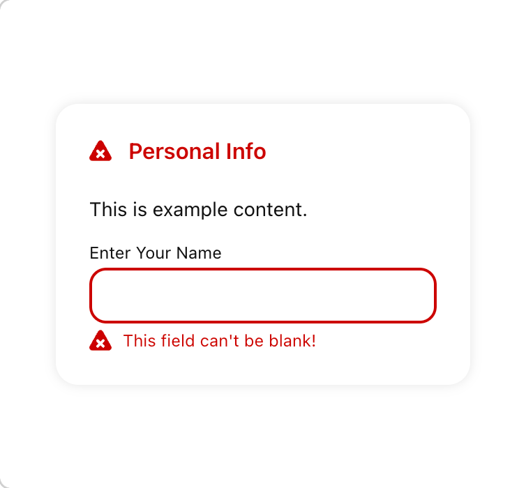Design System - Static - Error