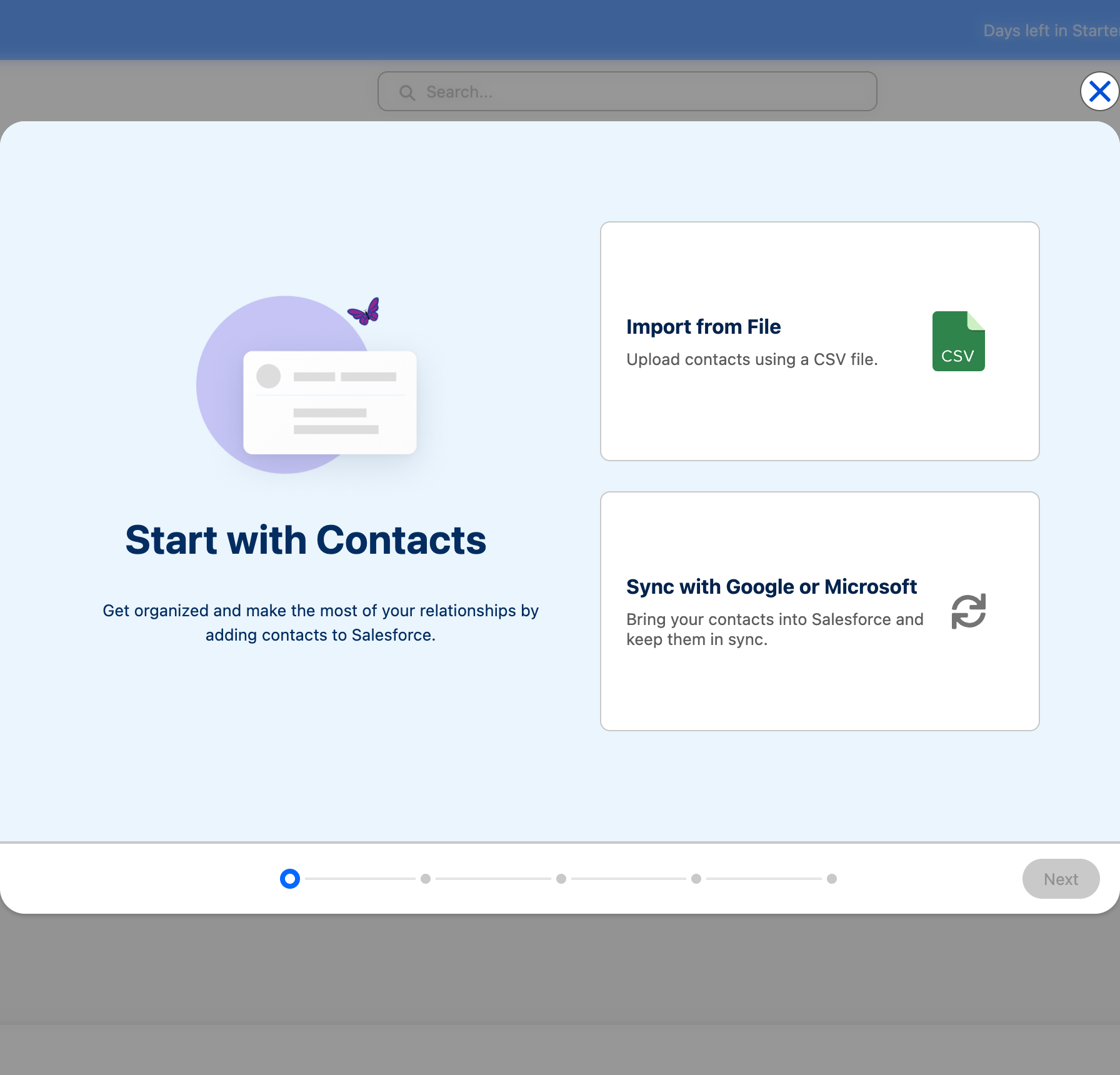 Import Modal similar to Welcome Mat